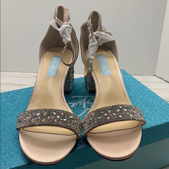 Betsey Johnson Blue Mari Wedding Bridal Shoe - Picture 6 of 8